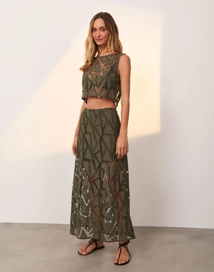 Tops Women ViX Paula Hermanny Elara Blouse 8211 Evergreen