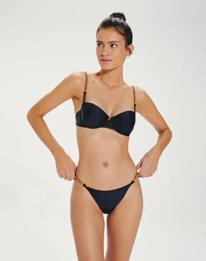 Tops Women ViX Paula Hermanny Elis Nissi Top 8211 Black