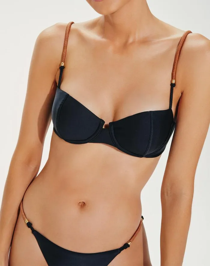 Tops Women ViX Paula Hermanny Elis Nissi Top 8211 Black