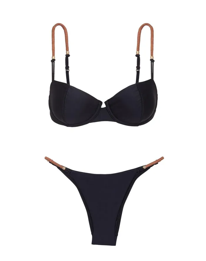 Tops Women ViX Paula Hermanny Elis Nissi Top 8211 Black