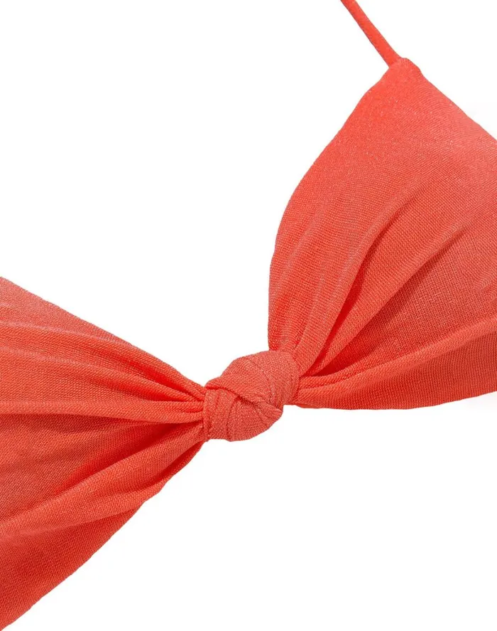 Tops Women ViX Paula Hermanny Erin Knot Top 8211 Tomato