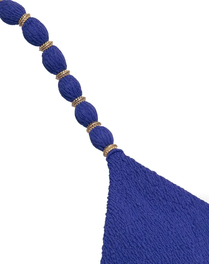 Tops Women ViX Paula Hermanny Firenze Beads Tri Parallel Top 8211 Lazuli