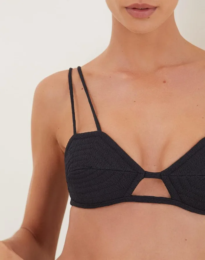 Tops Women ViX Paula Hermanny Firenze Esther Parallel Tri Top 8211 Black
