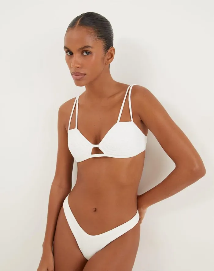 Tops Women ViX Paula Hermanny Firenze Esther Parallel Tri Top 8211 White