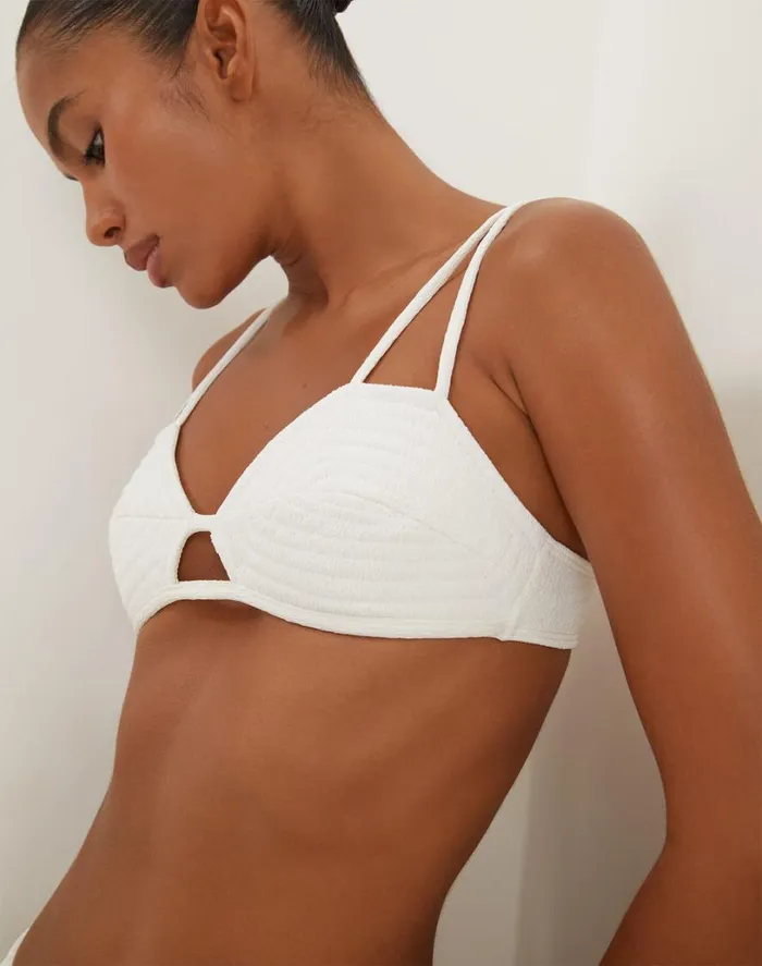 Tops Women ViX Paula Hermanny Firenze Esther Parallel Tri Top 8211 White