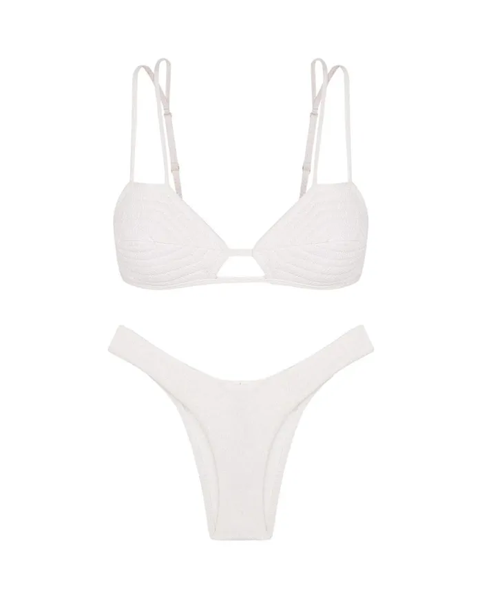 Tops Women ViX Paula Hermanny Firenze Esther Parallel Tri Top 8211 White