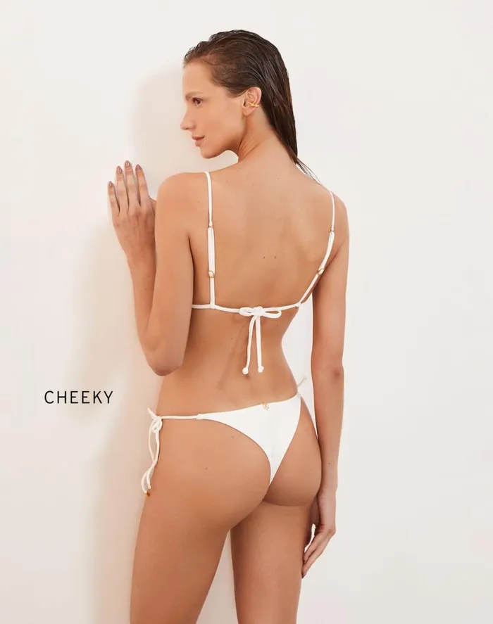 Tops Women ViX Paula Hermanny Firenze Lou Parallel Tri Top 8211 White