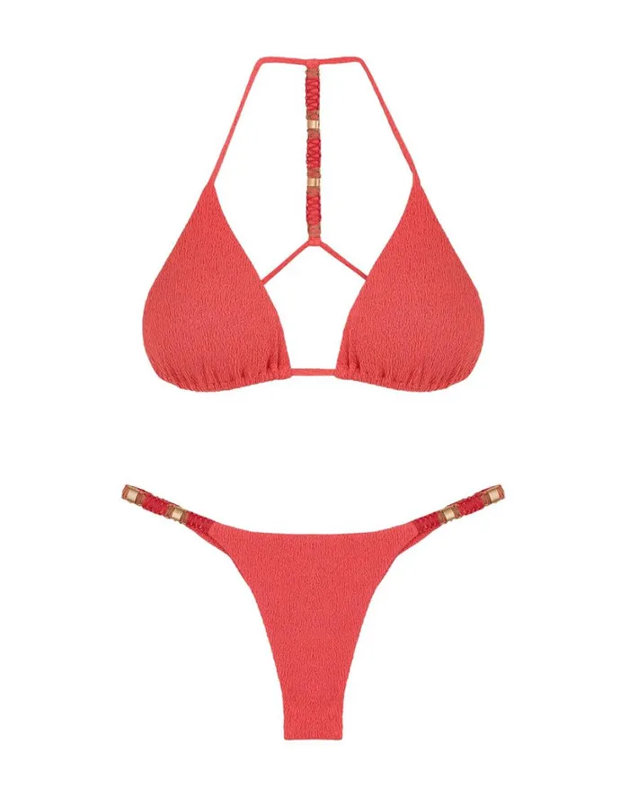 Tops Women ViX Paula Hermanny Firenze Sally T Back Tri Top 8211 Raspberry