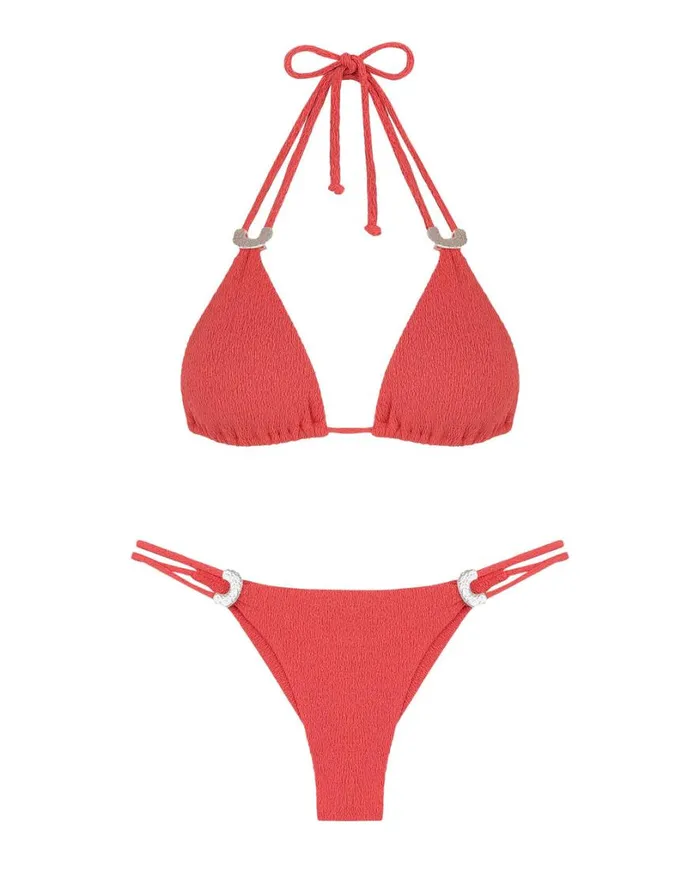 Tops Women ViX Paula Hermanny Firenze Sami Tri Top 8211 Raspberry
