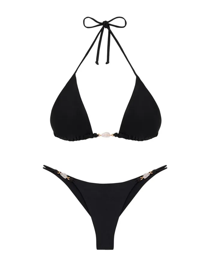 Tops Women ViX Paula Hermanny Ivy Tri Top 8211 Black