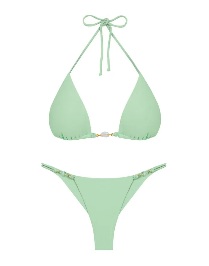 Tops Women ViX Paula Hermanny Ivy Tri Top 8211 Pastel Mint