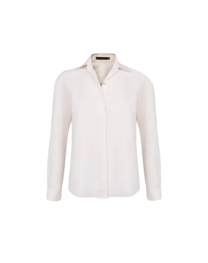 Tops Women ViX Paula Hermanny Jaque Long Sleeve Blouse 8211 Off White