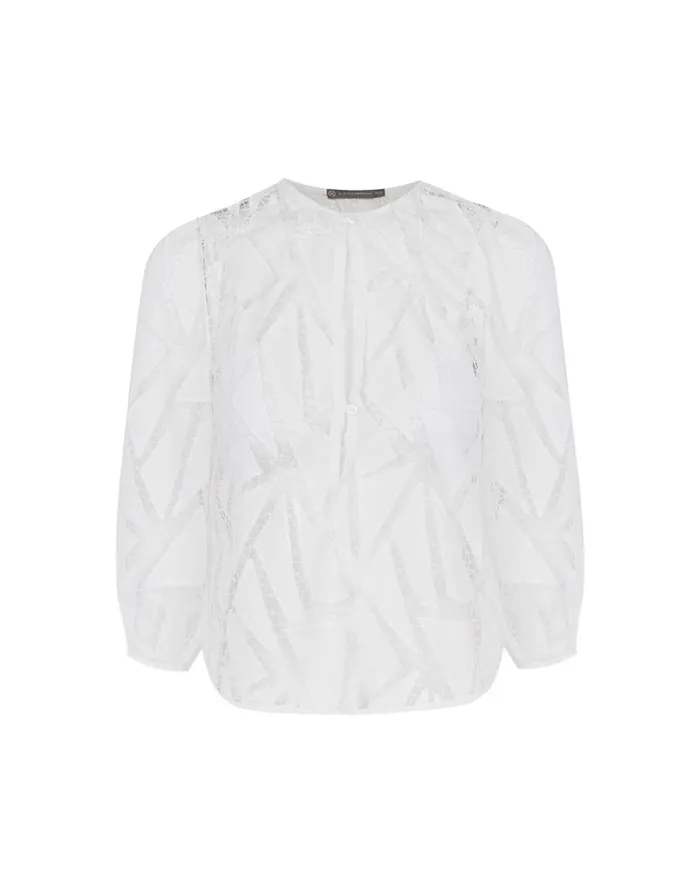 Tops Women ViX Paula Hermanny Julieta Long Sleeve Blouse 8211 Off White