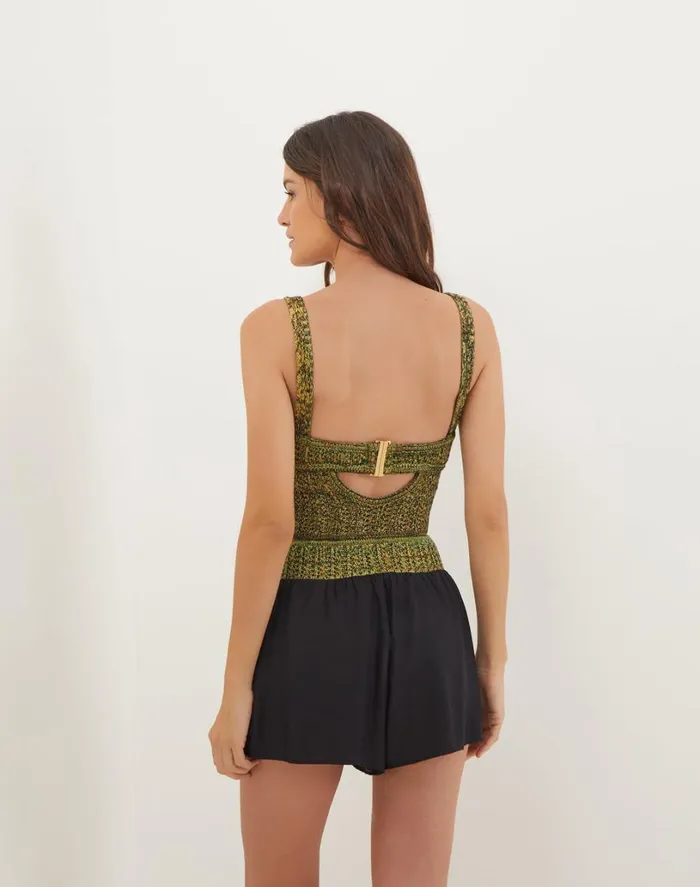 Tops Women ViX Paula Hermanny Knit Aria Top 8211 Green