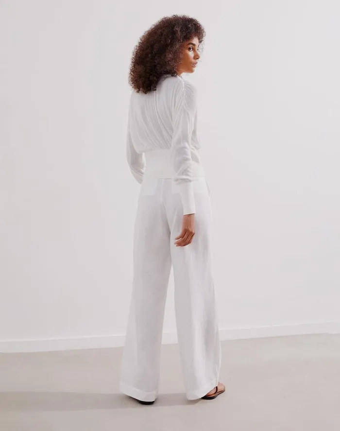 Tops Women ViX Paula Hermanny Knit Eliza Blouse 8211 Off White