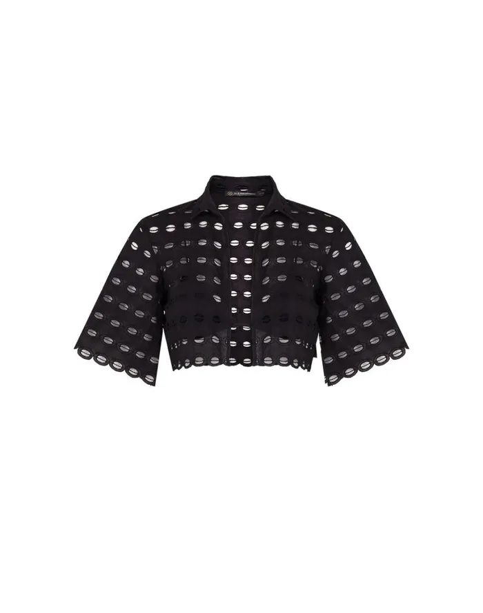 Tops Women ViX Paula Hermanny Lauren Blouse 8211 Black