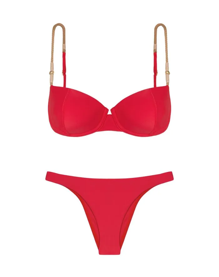 Tops Women ViX Paula Hermanny Layla Nissi Top 8211 Red Poppy