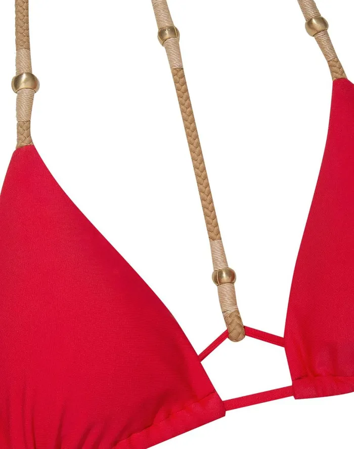 Tops Women ViX Paula Hermanny Layla T Back Top 8211 Red Poppy