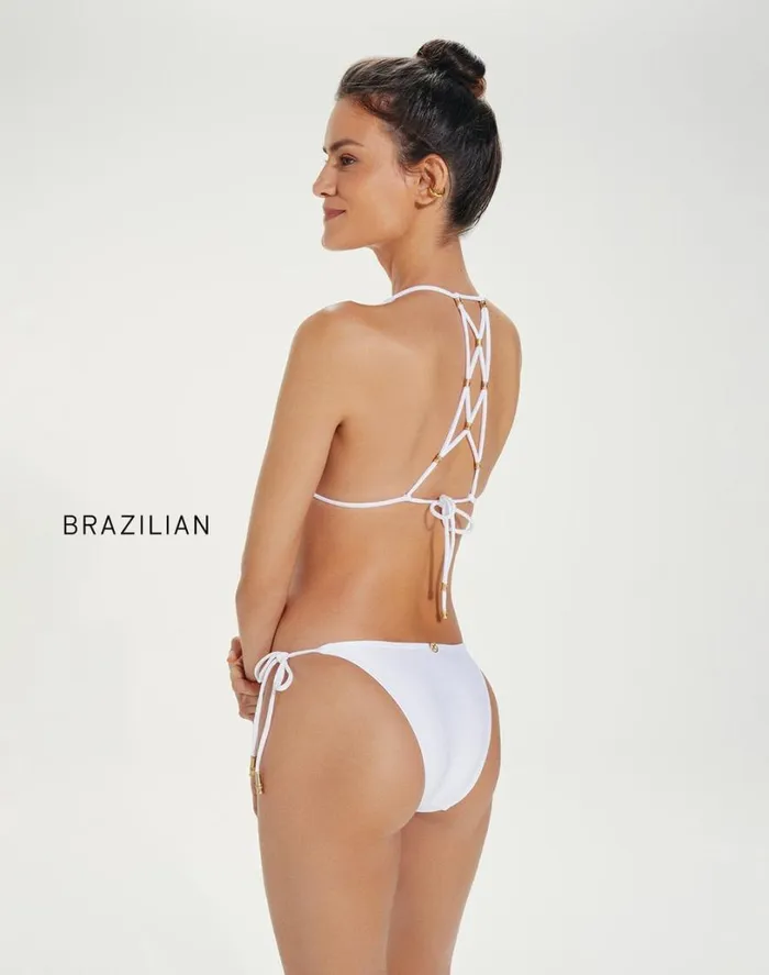 Tops Women ViX Paula Hermanny Lucy Triangle Top 8211 White