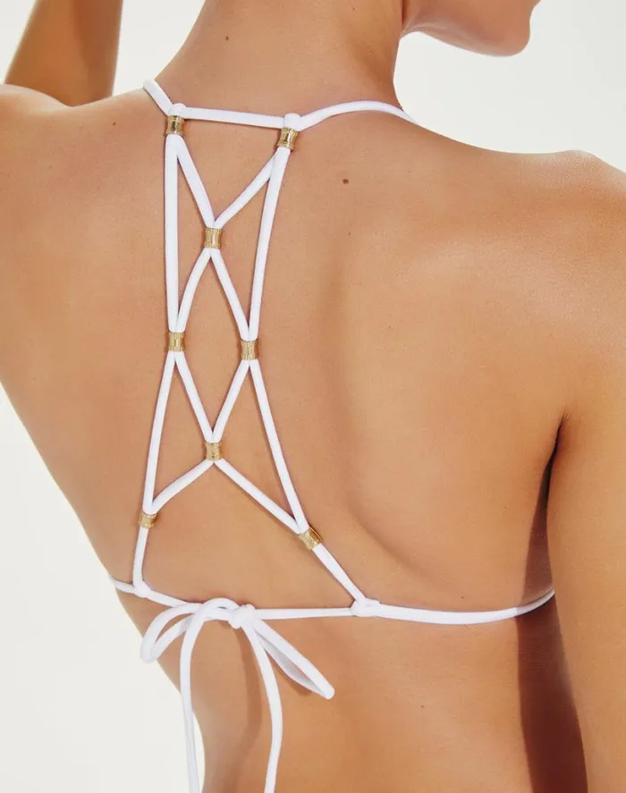 Tops Women ViX Paula Hermanny Lucy Triangle Top 8211 White