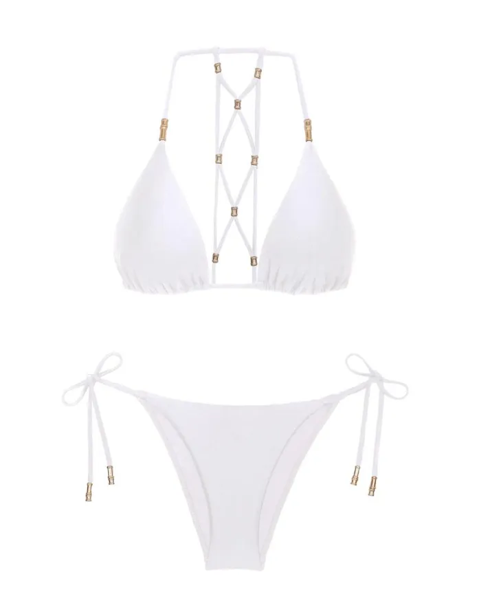 Tops Women ViX Paula Hermanny Lucy Triangle Top 8211 White