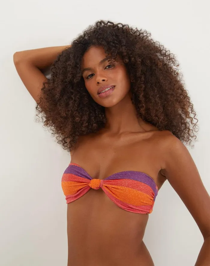 Tops Women ViX Paula Hermanny Lurex Jessie Bandeau Top 8211 Heatwave