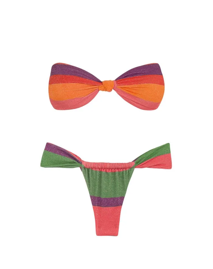 Tops Women ViX Paula Hermanny Lurex Jessie Bandeau Top 8211 Heatwave