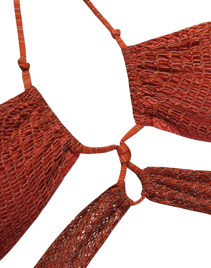Tops Women ViX Paula Hermanny Mesh Gi Top 8211 Brick