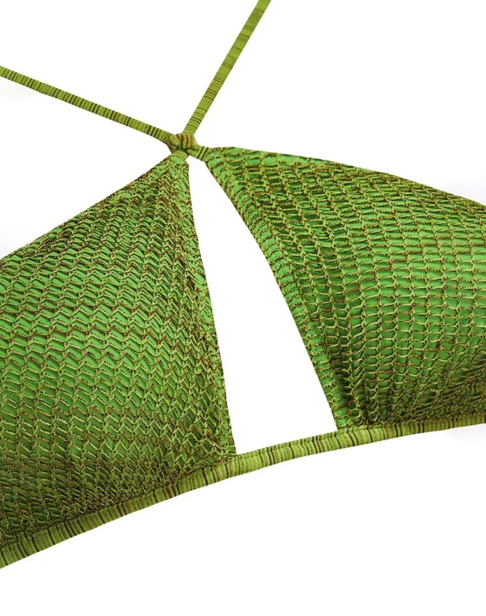 Tops Women ViX Paula Hermanny Mesh Nicole Top 8211 Acid Green