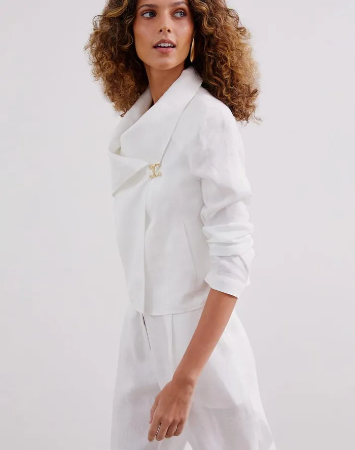 Tops Women ViX Paula Hermanny Mina Jacket 8211 Off White