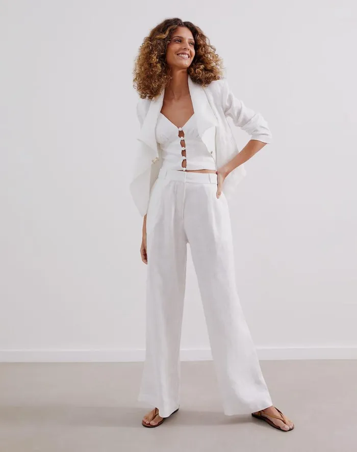 Tops Women ViX Paula Hermanny Mina Jacket 8211 Off White