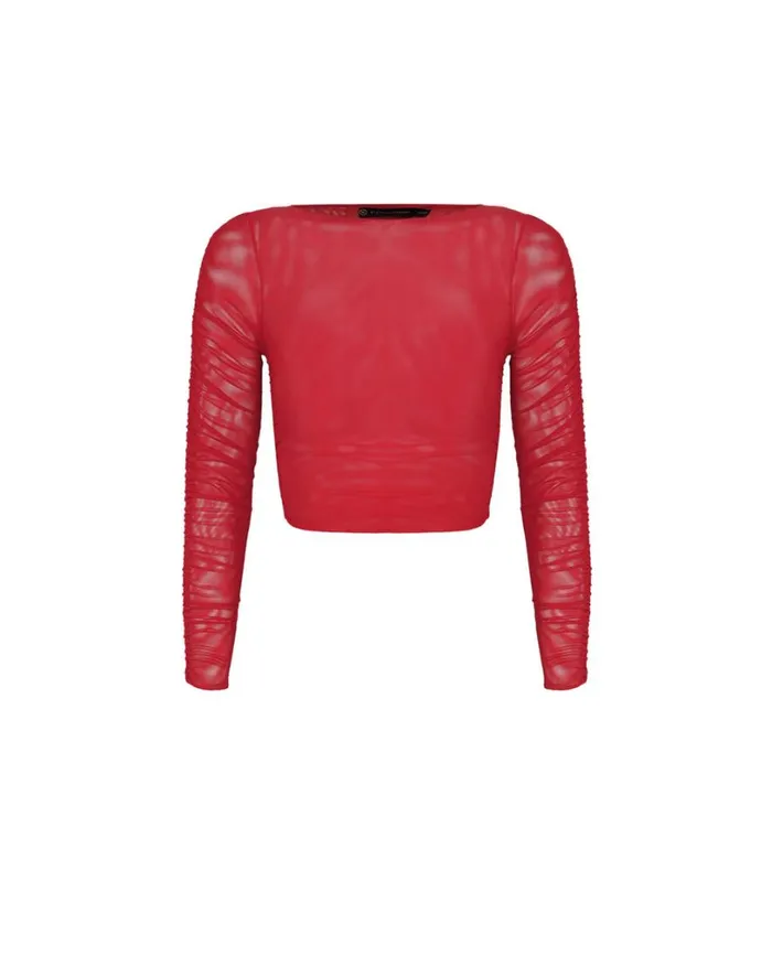Tops Women ViX Paula Hermanny Mira Long Sleeve Top 8211 Red Poppy
