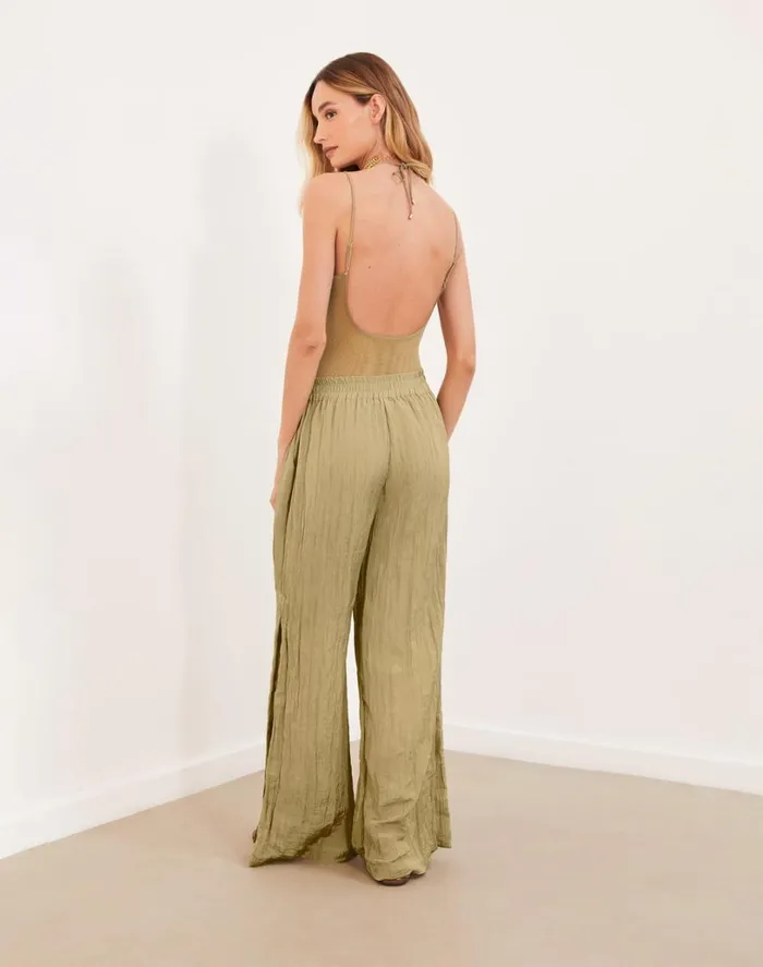 Tops Women ViX Paula Hermanny Misha Bodysuit 8211 Olivine