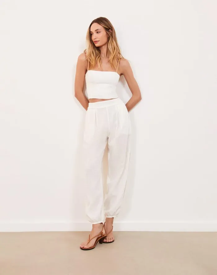 Tops Women ViX Paula Hermanny Sakura Detail Top 8211 Off White