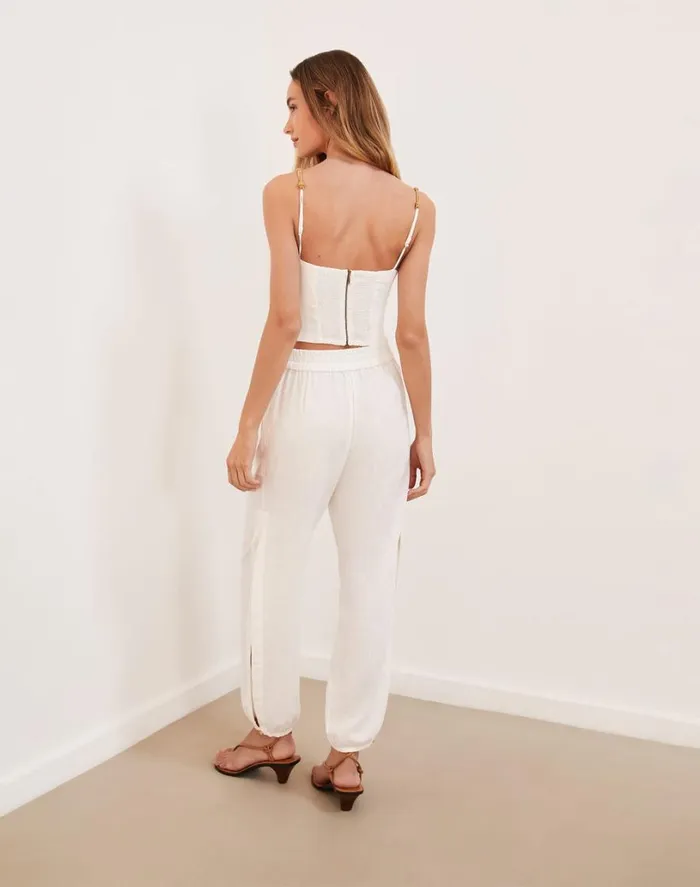 Tops Women ViX Paula Hermanny Sakura Detail Top 8211 Off White