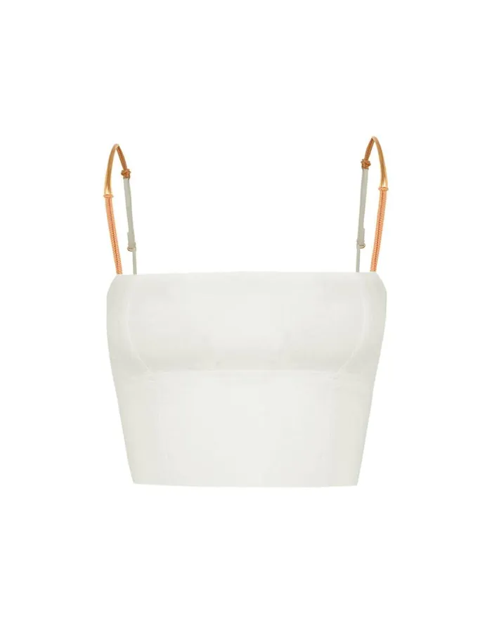 Tops Women ViX Paula Hermanny Sakura Detail Top 8211 Off White