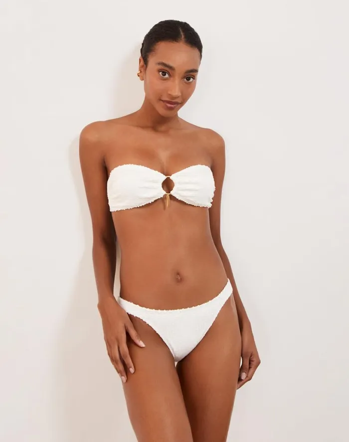 Tops Women ViX Paula Hermanny Scales Diara Bandeau Top 8211 Off White