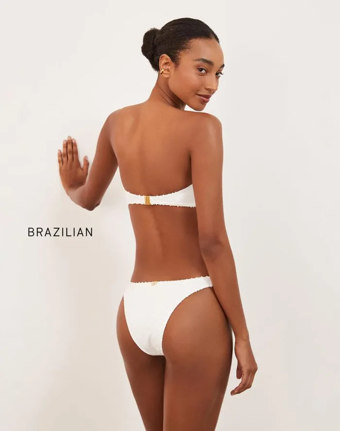 Tops Women ViX Paula Hermanny Scales Diara Bandeau Top 8211 Off White