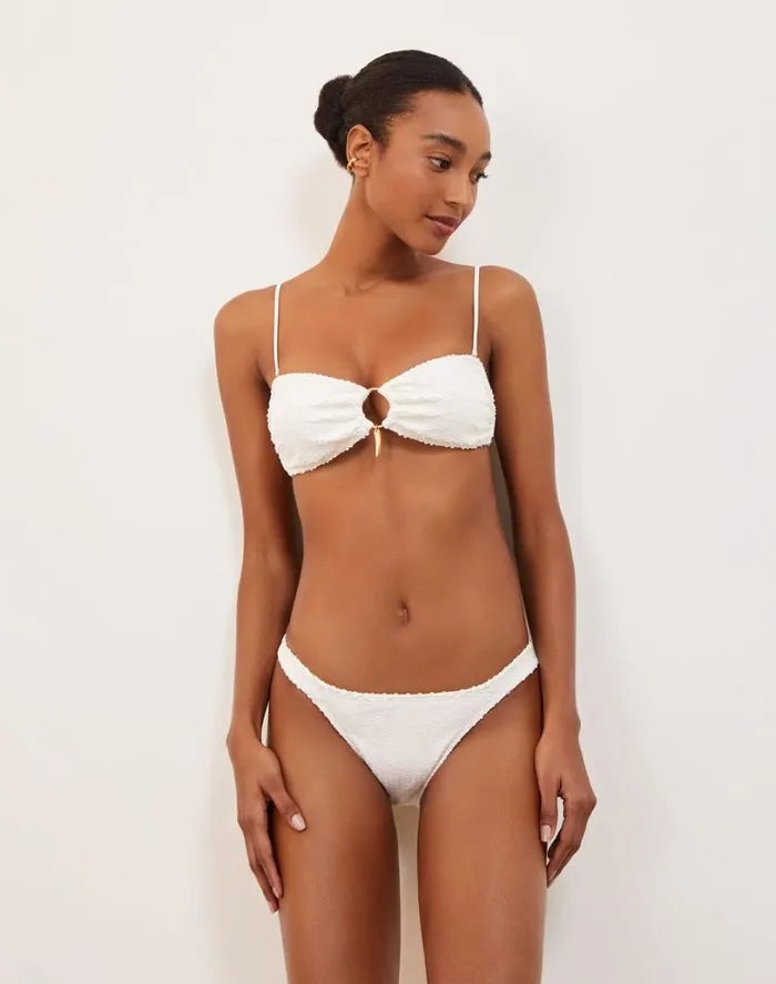Tops Women ViX Paula Hermanny Scales Diara Bandeau Top 8211 Off White