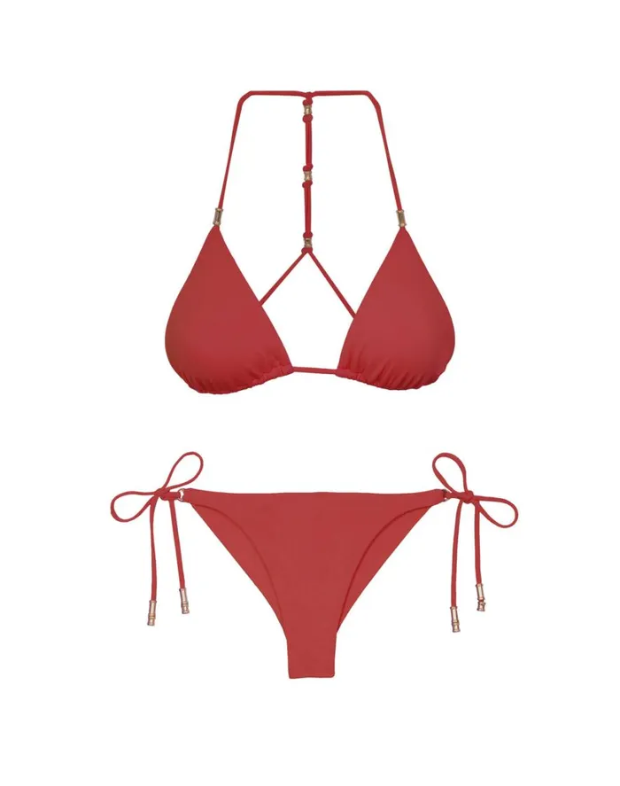 Tops Women ViX Paula Hermanny Shaye T Back Top 8211 Brick