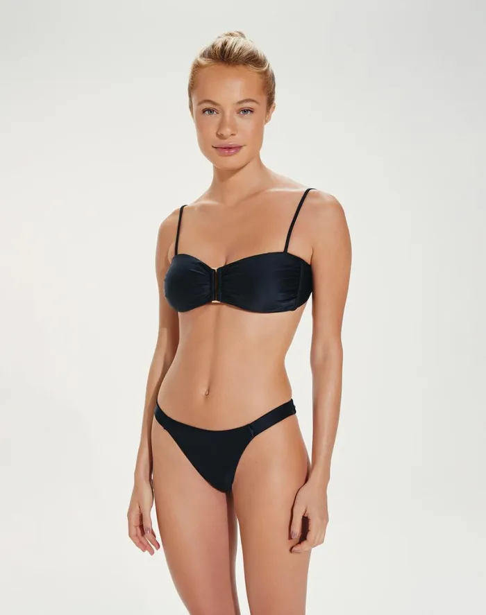 Tops Women ViX Paula Hermanny Square Bandeau Top 8211 Black