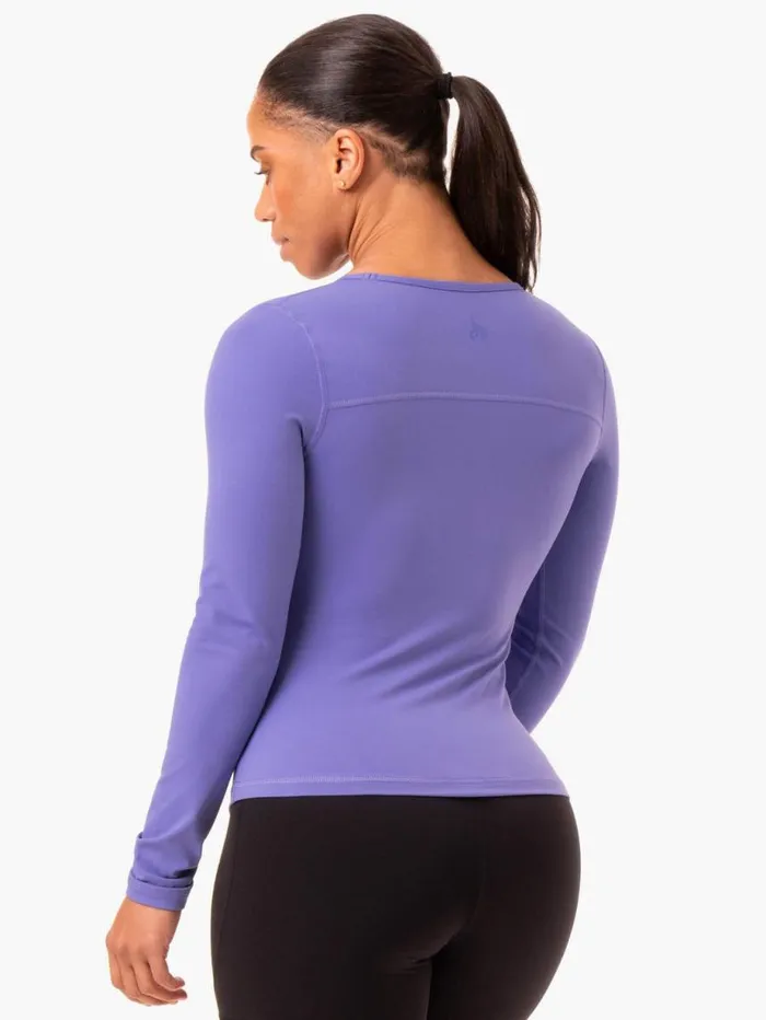 Tops Womens Ryderwear NKD Align Long Sleeve Training Top Purple