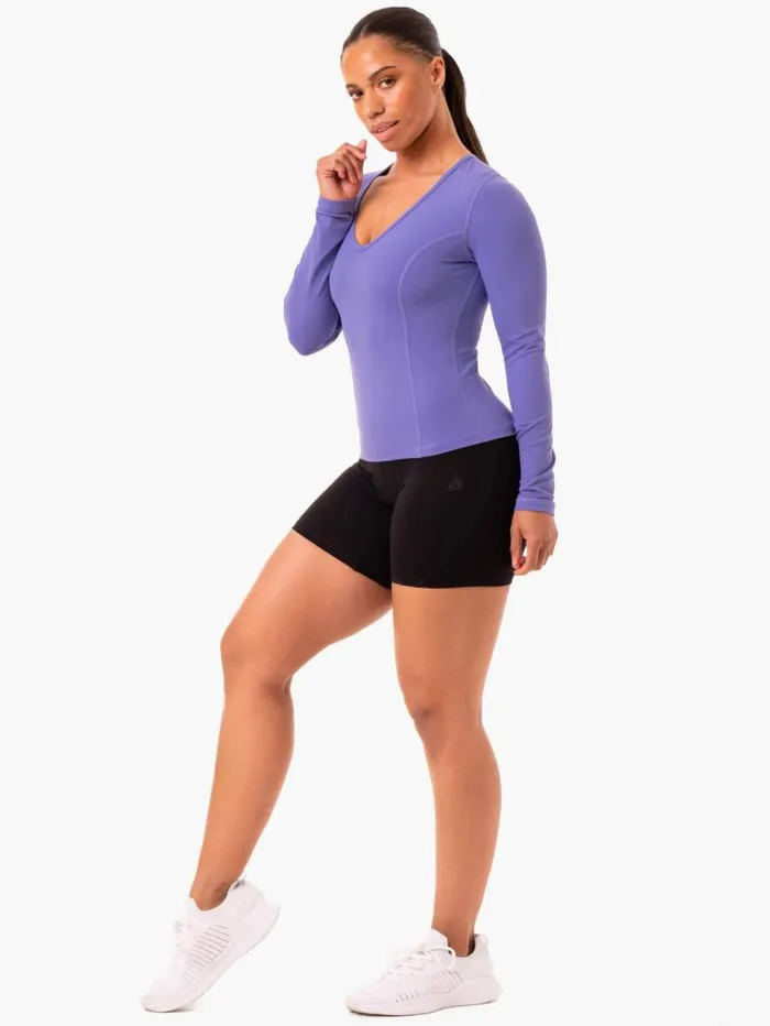 Tops Womens Ryderwear NKD Align Long Sleeve Training Top Purple