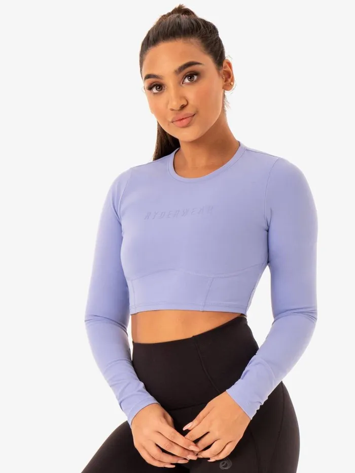 Tops Womens Ryderwear Sola Long Sleeve Top Purple