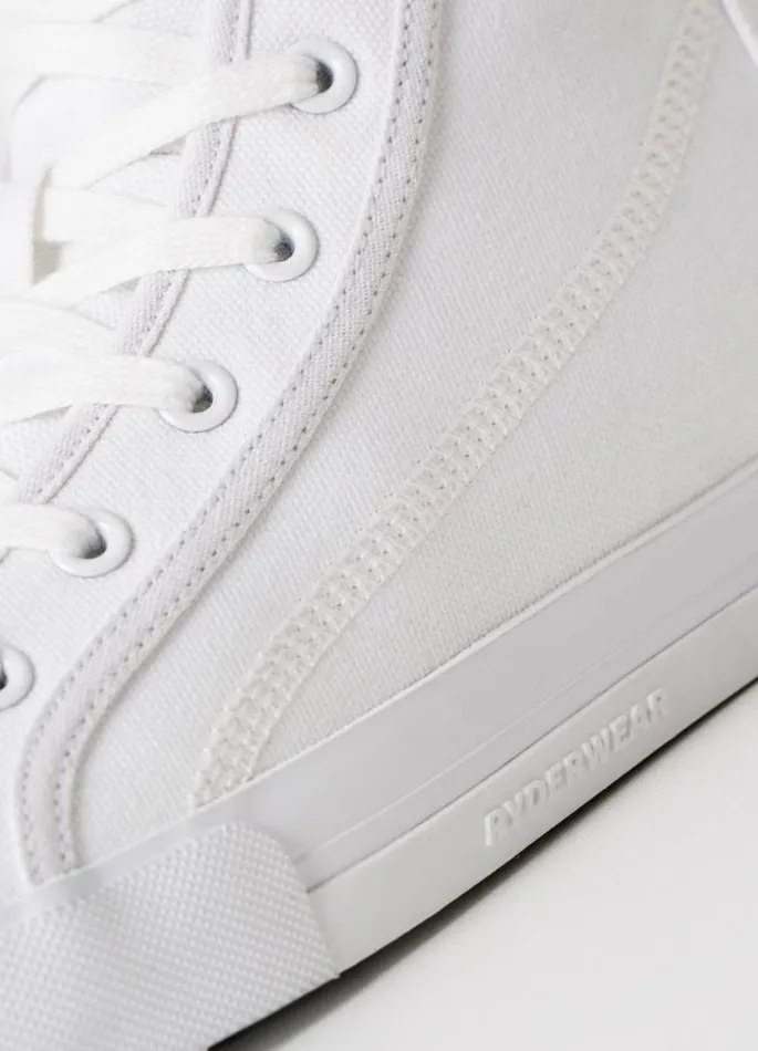 Trainers Shoes Ryderwear Vulcanised High Top White