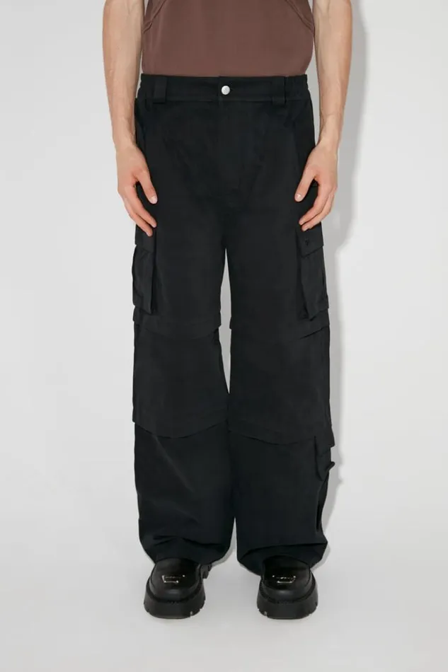 Trousers Men MISBHV Baggy Work Trousers Black