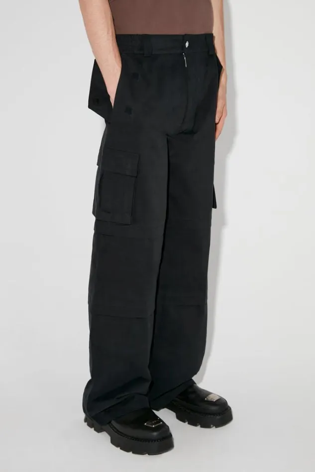 Trousers Men MISBHV Baggy Work Trousers Black