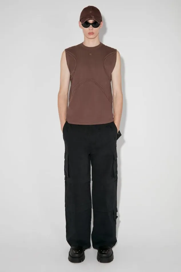Trousers Men MISBHV Baggy Work Trousers Black