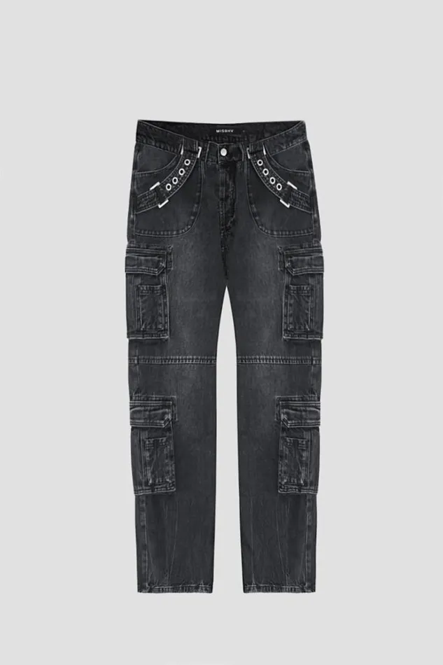 Trousers Men MISBHV Harness Cargo Trousers Black