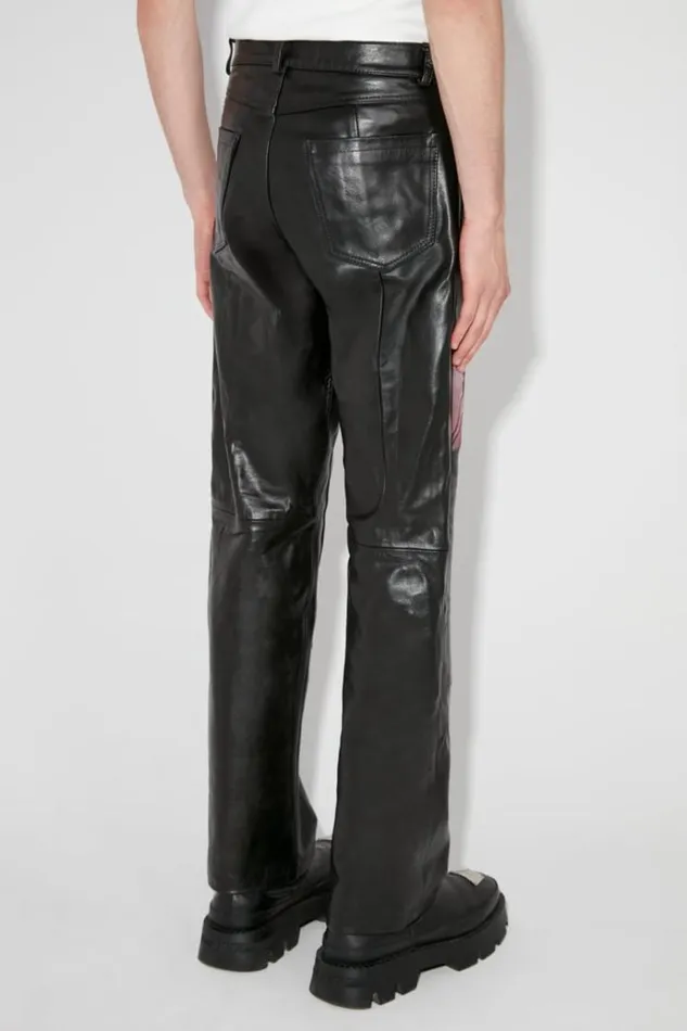 Trousers Men MISBHV LilyOrchid Robert Mapplethorpe Leather Trousers Black